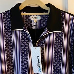 Chase 54 Ladies Polo - XL - new with tags - black with purple